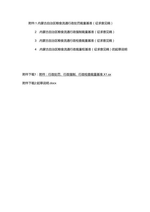 《内蒙古自治区粮食流通行政裁量权基准（征.docx