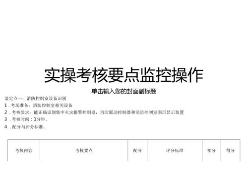 消防中级考试实操考核要点——监控操作.docx