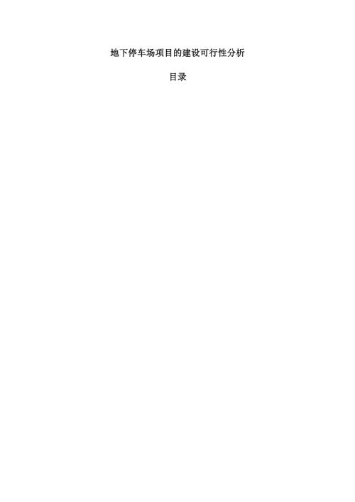 地下停车场项目的建设可行性分析.docx