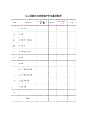 SG-15 项目管理费用计划支出明细表.docx