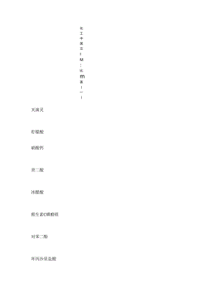 化工原料中英文词汇对照表.docx