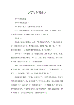 小草与玫瑰作文.docx