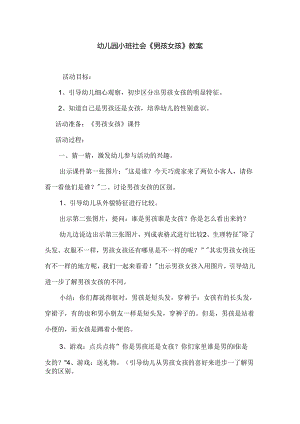 幼儿园小班社会《男孩女孩》教案.docx