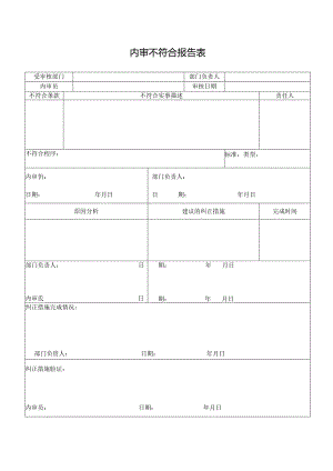 内审不符合报告表.docx