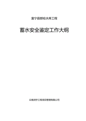 那哈水库蓄水安全鉴定工作大纲20191106.docx
