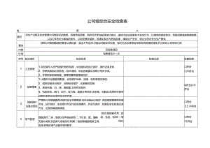 公司级综合安全检查表.docx