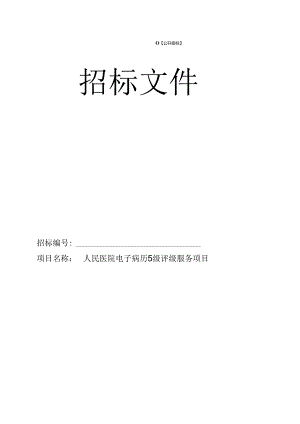 人民医院电子病历5级评级服务招标文件.docx