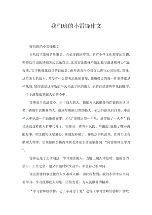 我们班的小雷锋作文.docx