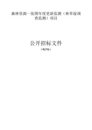 森林资源一张图年度更新监测（林草湿调查监测）项目招标文件.docx
