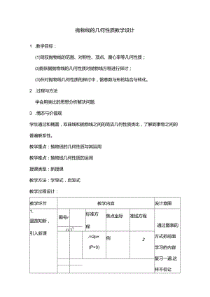 抛物线的几何性质教案.docx
