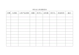 单位出入库表格范本.docx