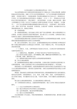 全市依法做好火灾事故调查处理办法 参考范本.docx