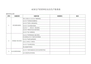 水务生产经营单位安全生产检查表.docx