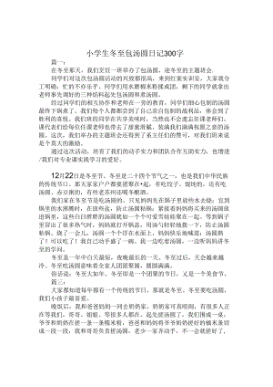小学生冬至包汤圆日记300字.docx