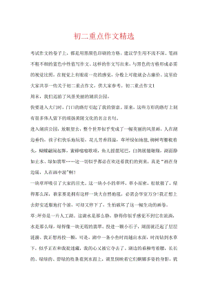 初二重点作文精选.docx