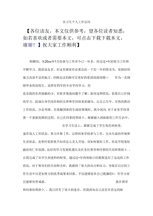 实习生个人工作总结.docx