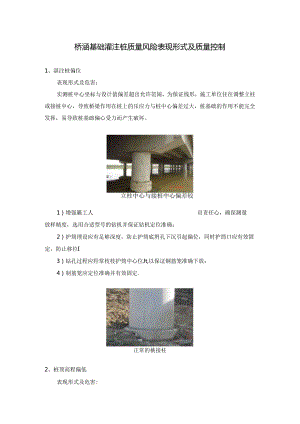 桥涵基础灌注桩质量风险表现形式及质量控制.docx