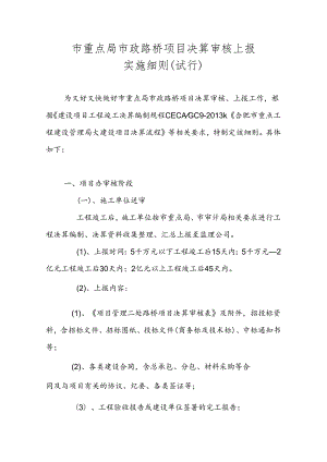 （新表） 大建设路桥项目决算送审实施细则.docx