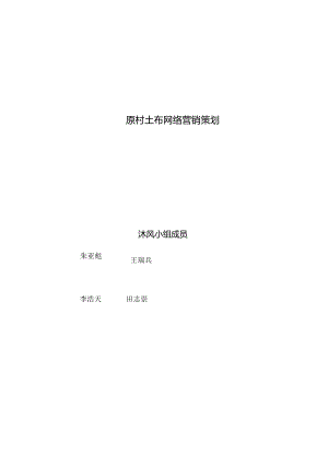 原村土布营销策划.docx