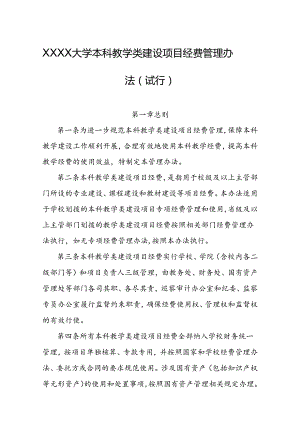 大学本科教学类建设项目经费管理办法（试行）.docx