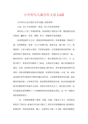 小升初写人满分作文范文4篇.docx