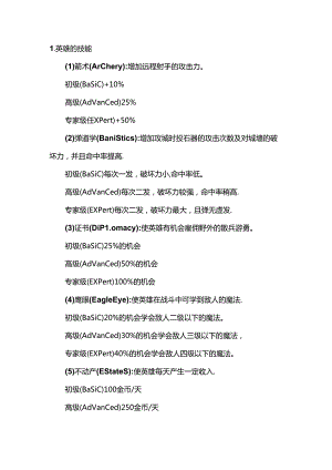 魔法门英雄无敌2游戏技巧总结.docx