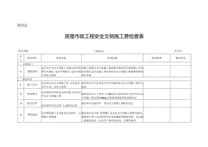 附件2：房屋市政工程安全文明施工费检查表.docx