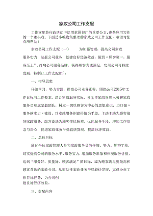 家政公司工作计划.docx