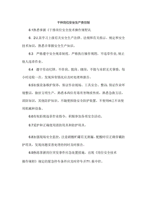 磷酸车间干排岗位安全生产责任制.docx