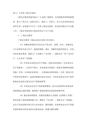 新入厂人员的三级安全教育.docx