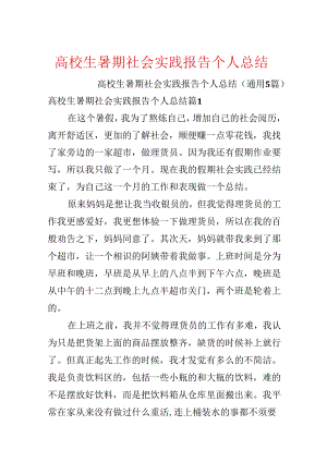 大学生暑期社会实践报告个人总结.docx