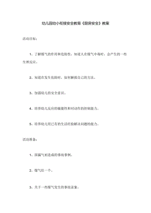 幼儿园幼小衔接安全教育《厨房安全》教案.docx