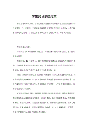 学生实习总结范文.docx