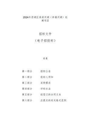 美丽河湖（幸福河湖）创建项目招标文件.docx