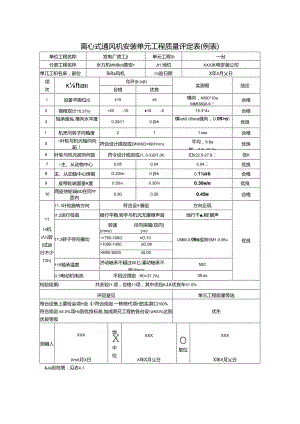 离心式通风机安装单元工程质量评定表.docx