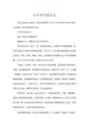小升初写景作文.docx