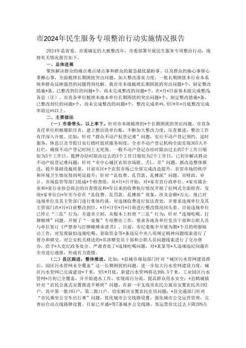 市2024年民生服务专项整治行动实施情况报告.docx