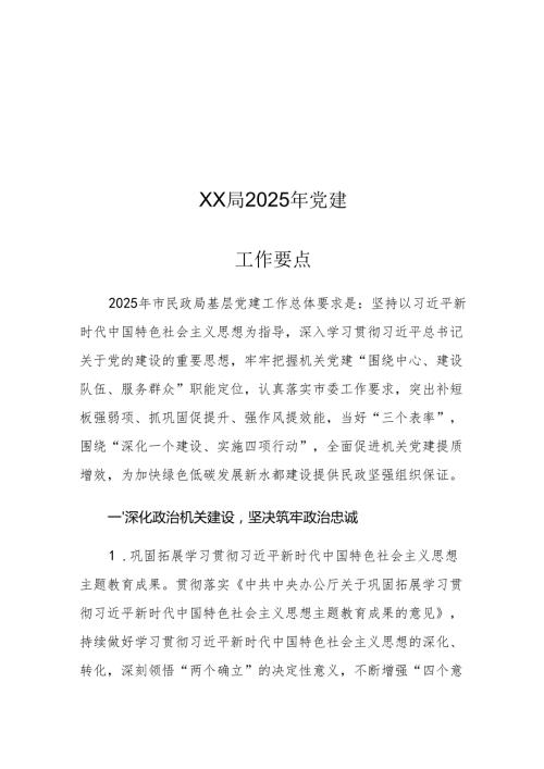 XX局2025年党建工作要点.docx