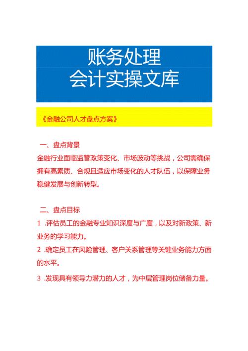 《金融公司人才盘点方案》.docx