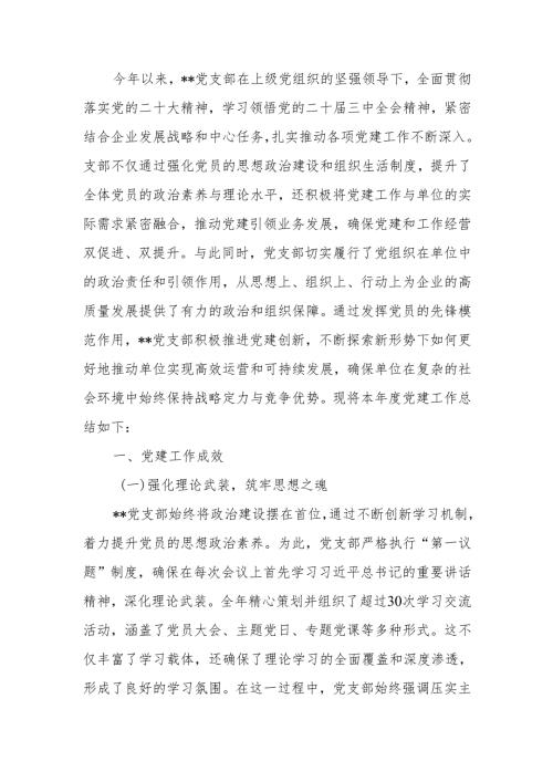 支部2024党建工作总结和工作计划范文.docx