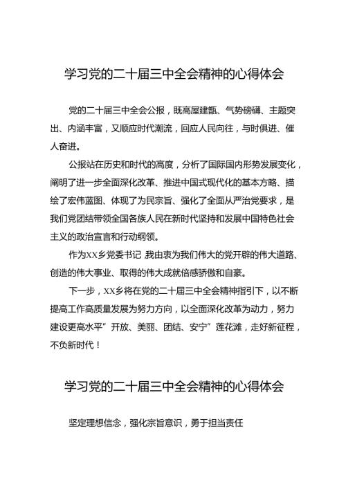十五篇2024年学习贯彻党的二十届三中全会心得体会发言材料.docx