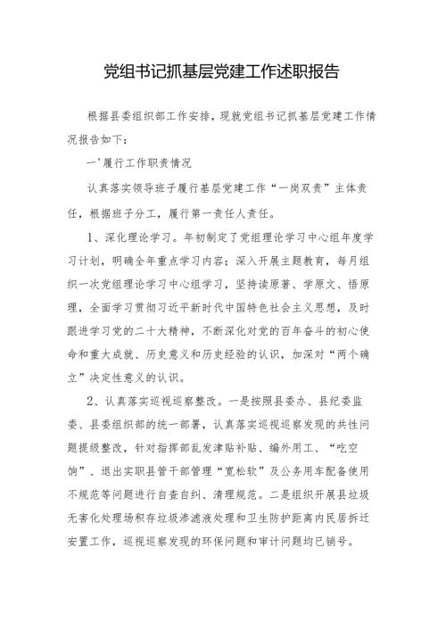 党组书记抓基层党建工作述职报告.docx