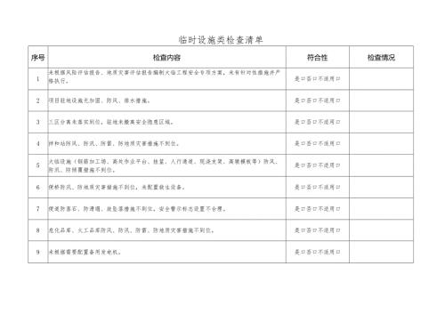 临时设施检查清单.docx