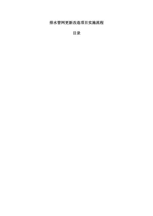 排水管网更新改造项目实施流程.docx