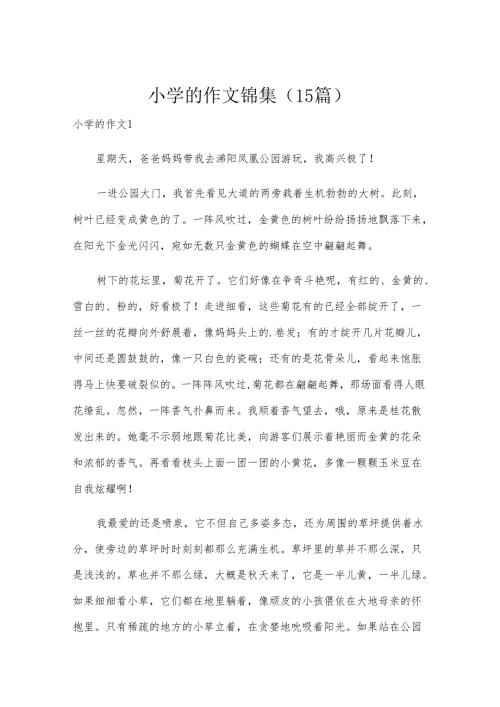 小学的作文锦集（15篇）.docx