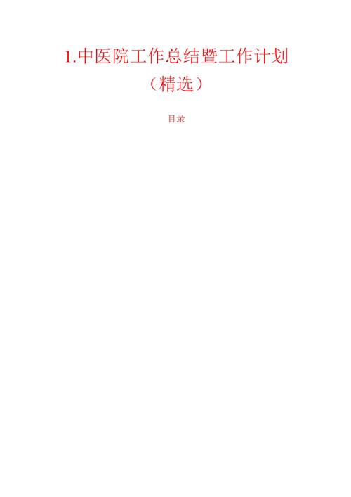 1.中医院工作总结暨工作计划（精选）.docx