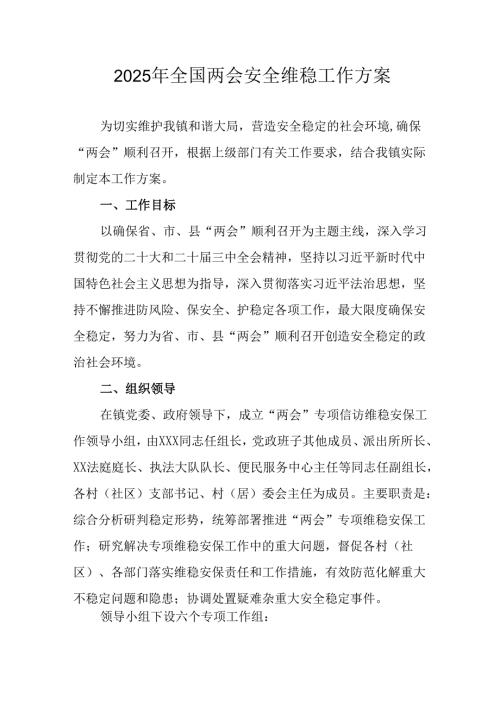 2025年《全国两会安全维稳》工作方案 （9份）.docx