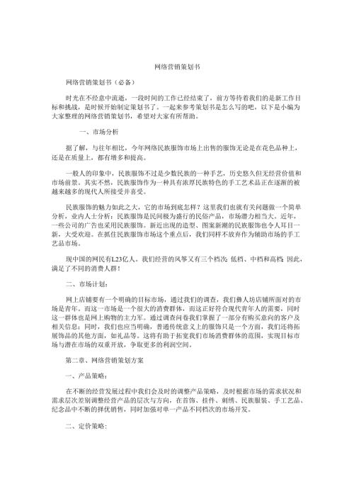 网络营销策划书.docx