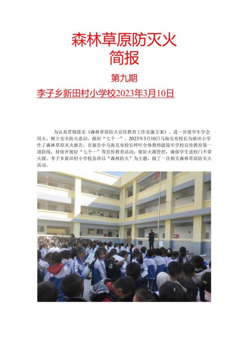 新田2023.3.10森林防火活动简报.docx