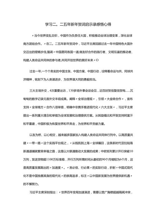 学习二〇二五年新年贺词启示录感悟心得.docx